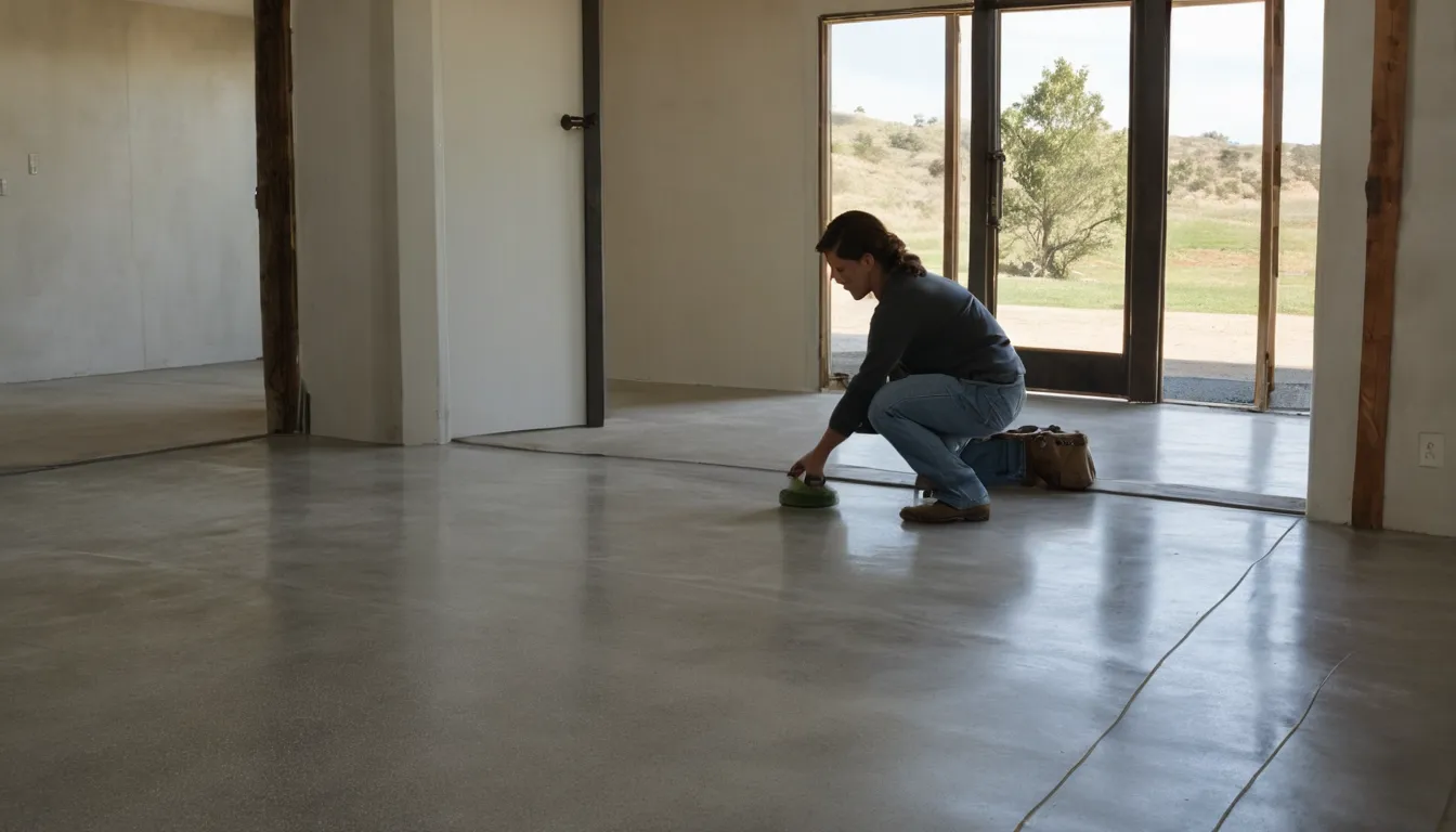 Concrete floor coating at a home near Plano